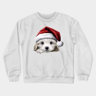 Christmas Peeking Puppy Crewneck Sweatshirt